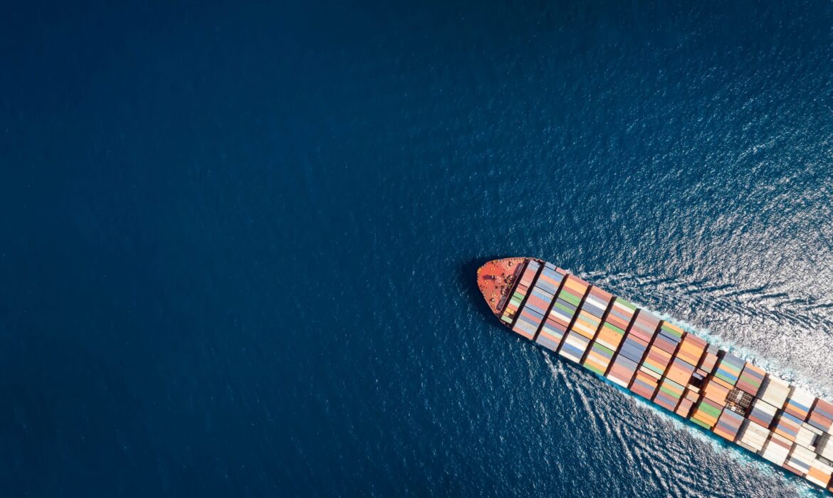 High,Aerial,Top,Down,View,Of,A,Large,Container,Cargo
